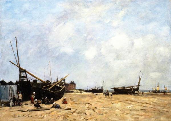 Berck, Beach Scene by Eugène-louis Boudin