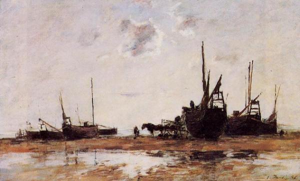 Berck, Low Tide by Eugène-louis Boudin