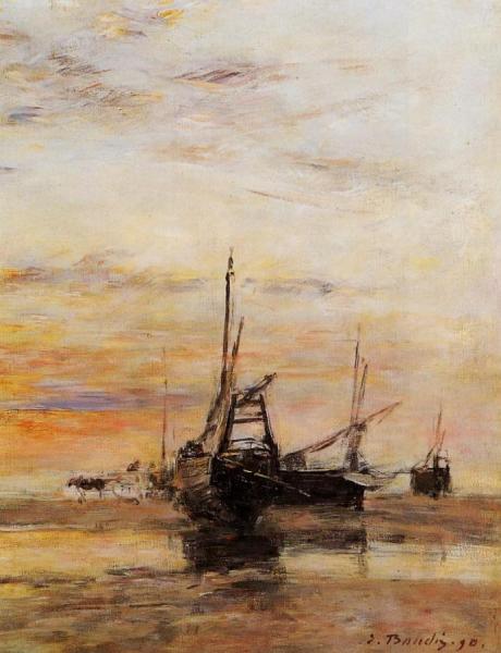 Berck: Low Tide by Eugène-louis Boudin