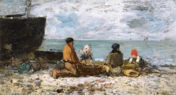 Berck, The Beach by Eugène-louis Boudin