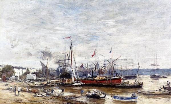Bordeaux, A Corner Of The Port by Eugène-louis Boudin