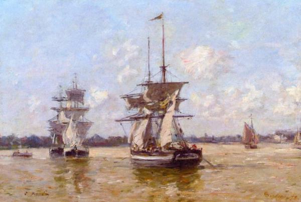 Bordeaux, The Port by Eugène-louis Boudin