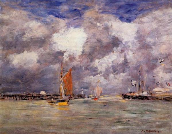 Bortreux, The Port by Eugène-louis Boudin