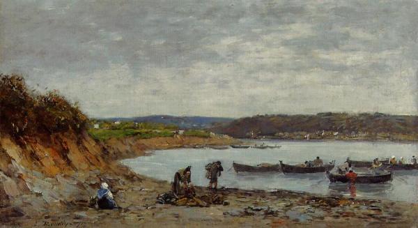 Brest, Fishing Boats by Eugène-louis Boudin