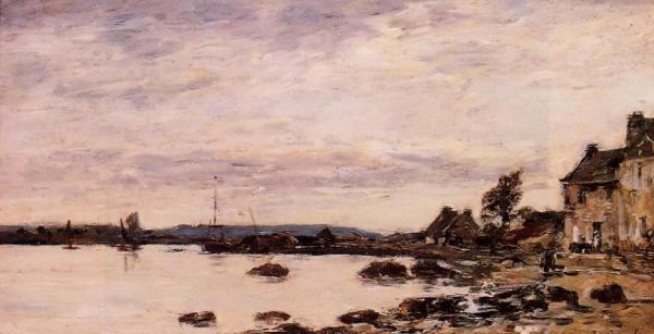 Breton Shoreline by Eugène-louis Boudin