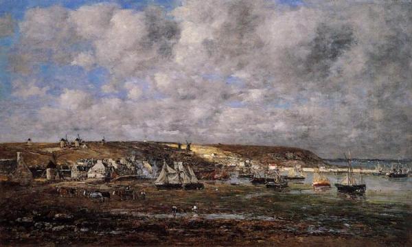 Camaret, Low Tide by Eugène-louis Boudin
