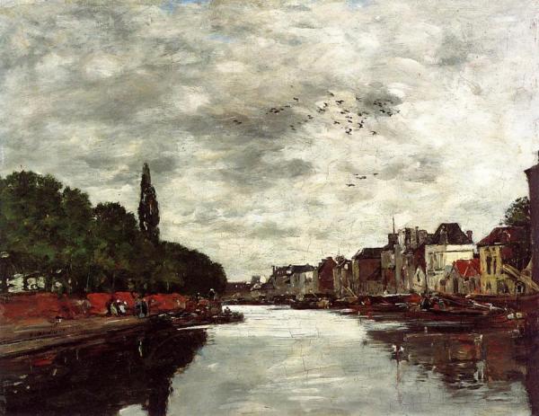 Canal Near Brussels by Eugène-louis Boudin