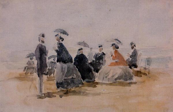 Crinolines by Eugène-louis Boudin