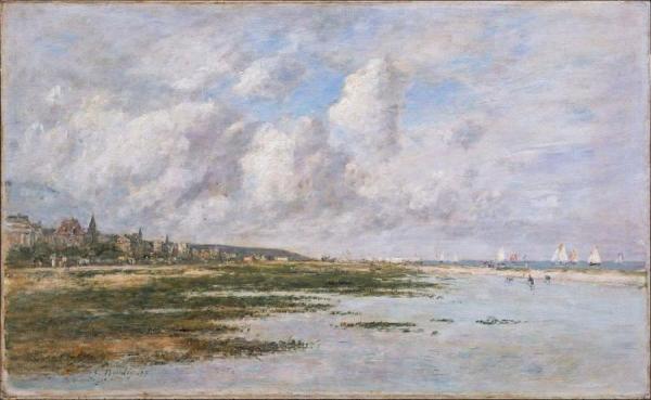 Deauville At Low Tide by Eugène-louis Boudin