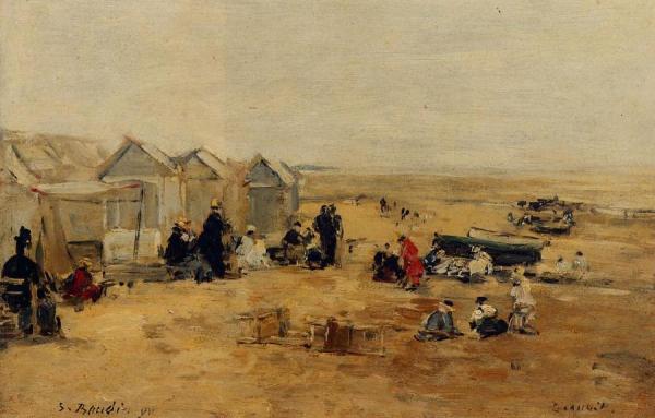 Deauville: Beach Scene by Eugène-louis Boudin