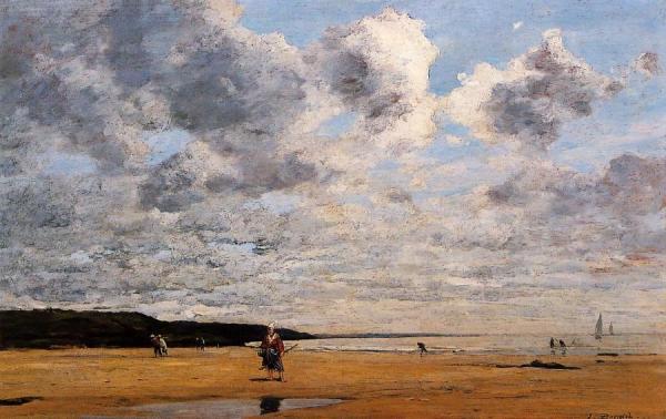 Deauville, Low Tide by Eugène-louis Boudin