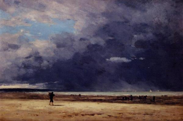 Deauville, Low Tide by Eugène-louis Boudin