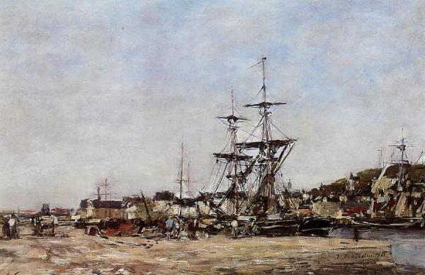 Deauville, The Docks by Eugène-louis Boudin
