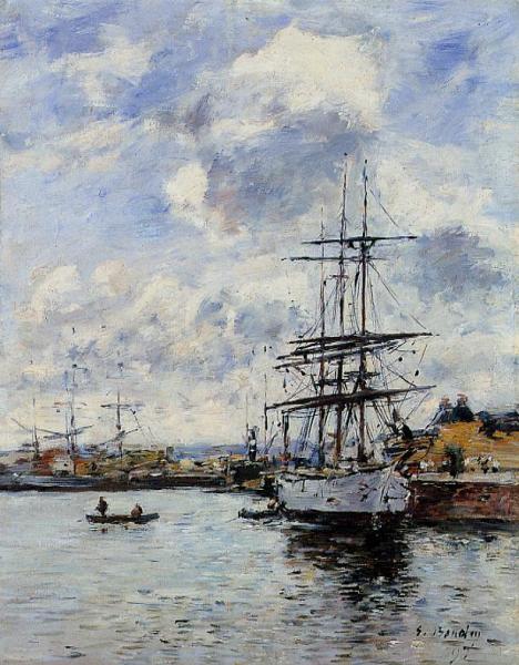 Deauville, The Harbor by Eugène-louis Boudin