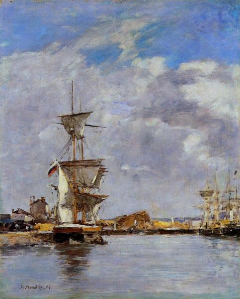 Deauville, The Harbor by Eugène-louis Boudin