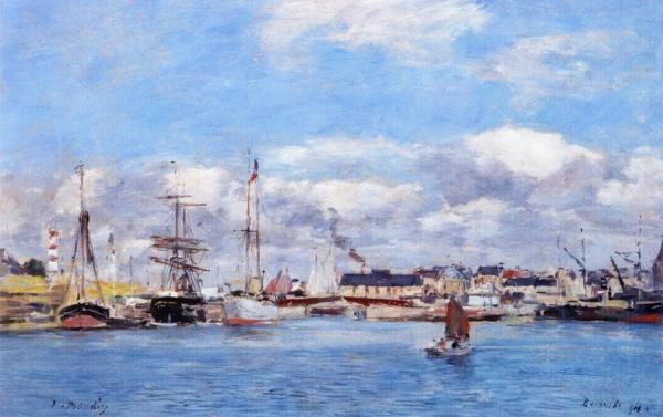 Deauville, The Harbor by Eugène-louis Boudin