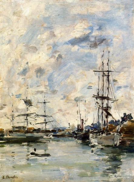 Deauville, The Harbor by Eugène-louis Boudin