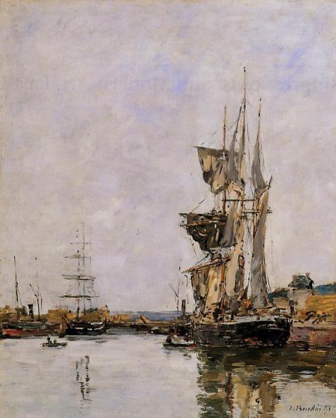Deauville, The Harbor by Eugène-louis Boudin