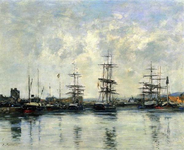 Deauville, The Harbor by Eugène-louis Boudin