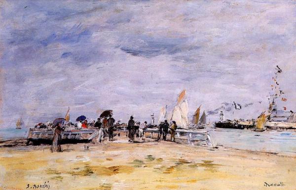 Deauville, The Jetty by Eugène-louis Boudin