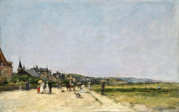 Deauville, The Terrace by Eugène-louis Boudin