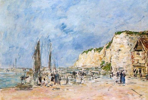 Dieppe, The Pollet Cliffs by Eugène-louis Boudin