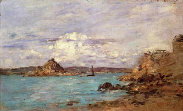 Douarnenez: The Bay (study) by Eugène-louis Boudin