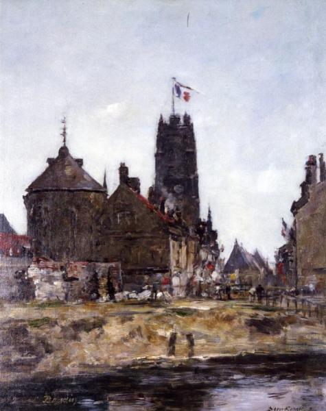 Dunkirk, Festival Day by Eugène-louis Boudin