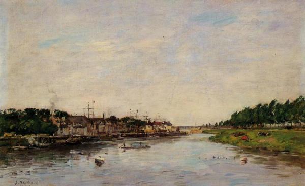 Entrance To The Port Of Saint-valery-sur-somme by Eugène-louis Boudin