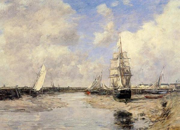 Estuary At Trouville by Eugène-louis Boudin