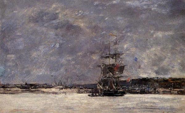 Estuary Near Camaret by Eugène-louis Boudin
