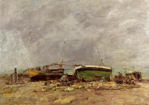 Etretat by Eugène-louis Boudin