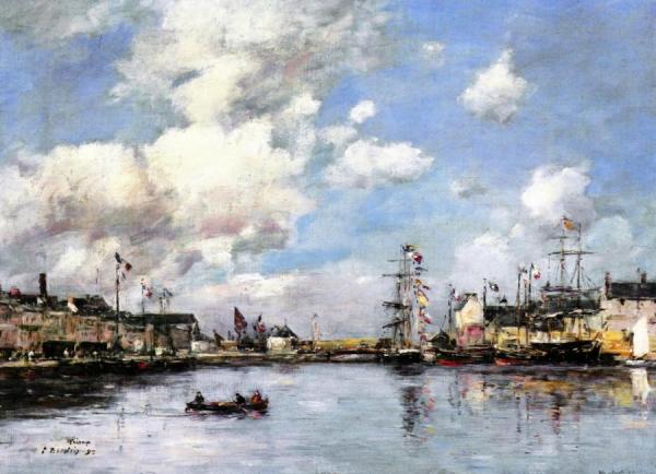 Fecamp, The Basin by Eugène-louis Boudin