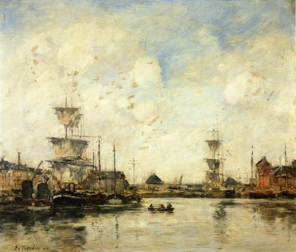 Fecamp, The Harbor by Eugène-louis Boudin