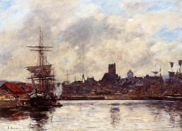 Fecamp, The Port by Eugène-louis Boudin