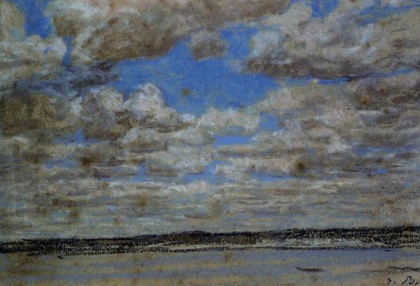 Fine Weather, White Clouds by Eugène-louis Boudin