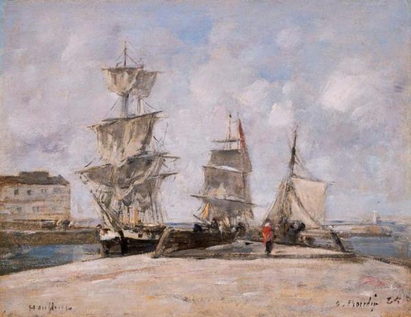 Harbor At Honfleur by Eugène-louis Boudin
