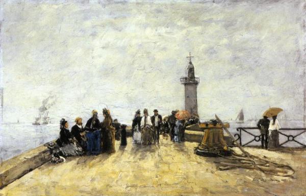 Honfleur, The Jetty by Eugène-louis Boudin
