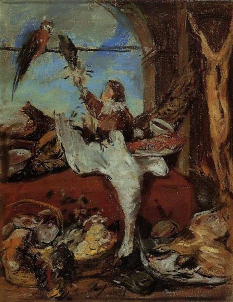 Interior Of A Pantry (after Frans Snyders) by Eugène-louis Boudin