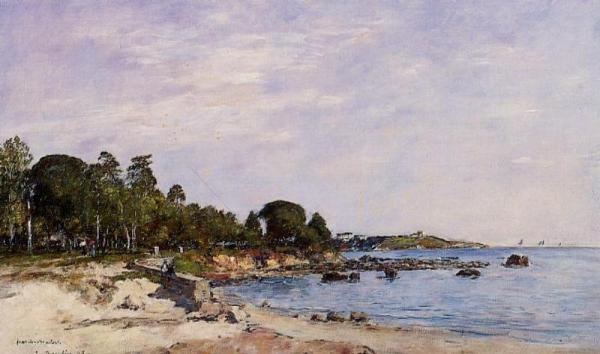 Juan-les-pins, The Bay And The Shore by Eugène-louis Boudin