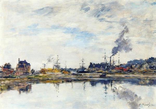 La Retenue A Trouville by Eugène-louis Boudin