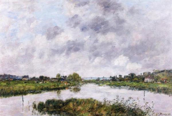 La Rivière Morte A Deauville by Eugène-louis Boudin