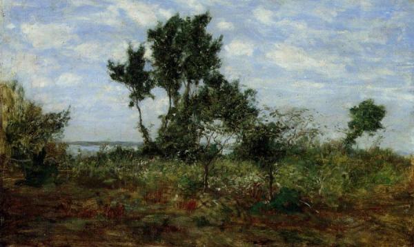 Landscape, Near Honfleur by Eugène-louis Boudin