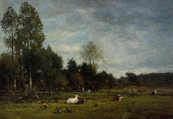 Landscape Near Honfleur by Eugène-louis Boudin
