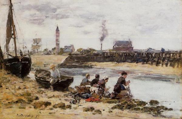 Laundresses by Eugène-louis Boudin