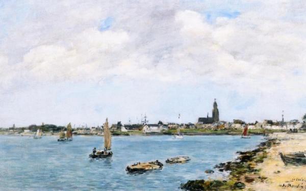 Le Croisic, General View From Pempron by Eugène-louis Boudin