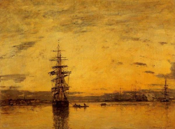 Le Havre - Bassin De L'eure by Eugène-louis Boudin