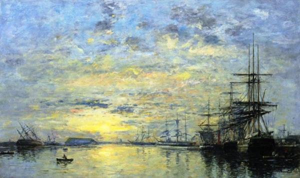 Le Havre, Bassin De L'eure by Eugène-louis Boudin