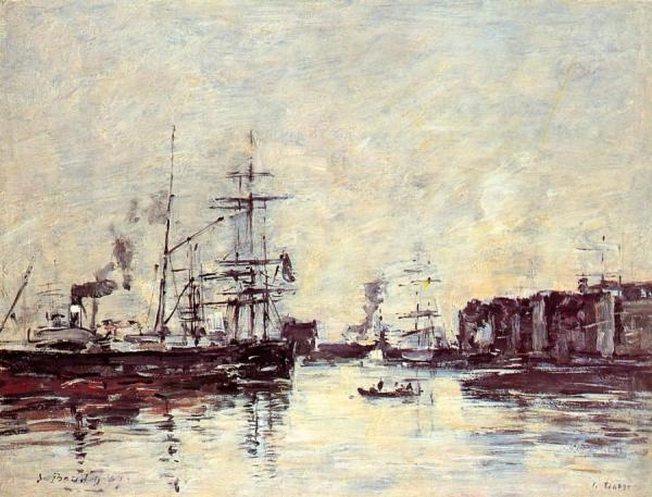 Le Havre: Bassin De La Barre by Eugène-louis Boudin