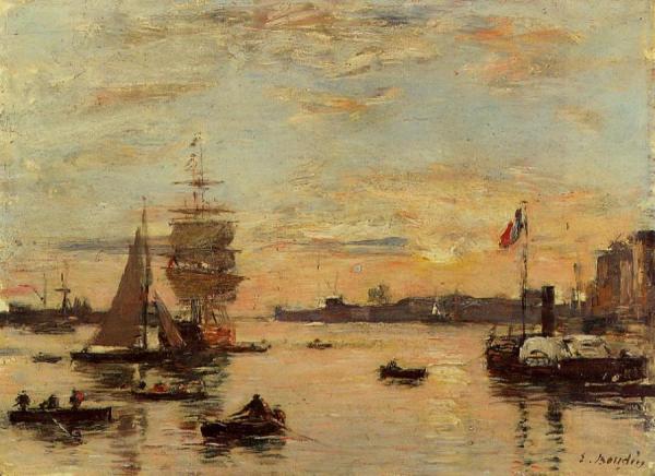 Eugène-louis Boudin Le Havre, L'avant Port